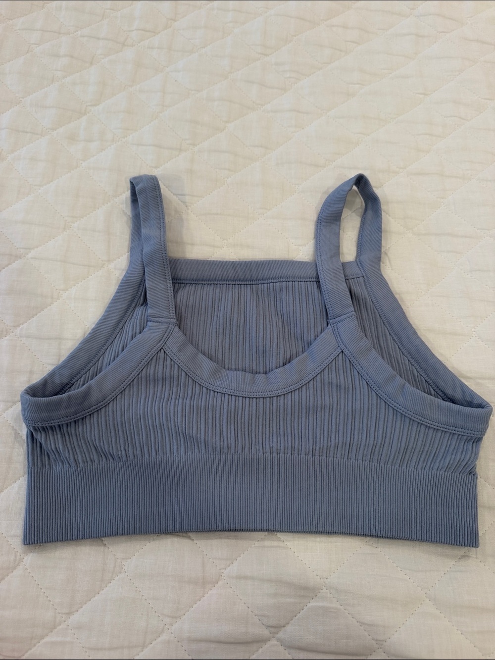 aerie Ribbed High-Neck Bralette in Periwinkle - Picture 2 of 2